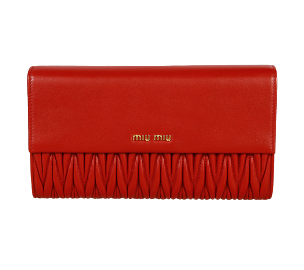 2017新作入荷 Miu Miu Matelasse Wallet ミュウミュウスーパーコピー レザー財布 5MH403 N88 F068Z